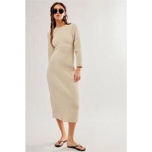 “FREE PEOPLE” Gabby Stretch Cut Out Back Dress